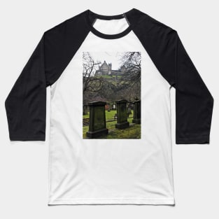 Tombstones on Saint Cuthberts Burial Ground Edinburgh - Scottland Baseball T-Shirt